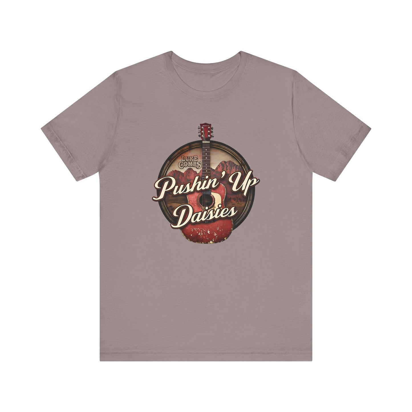Pushin' Up Daisies Graphic T-Shirt, Gift for Musicians, Unisex Casual Wear, Music Lover's Apparel, Concerts