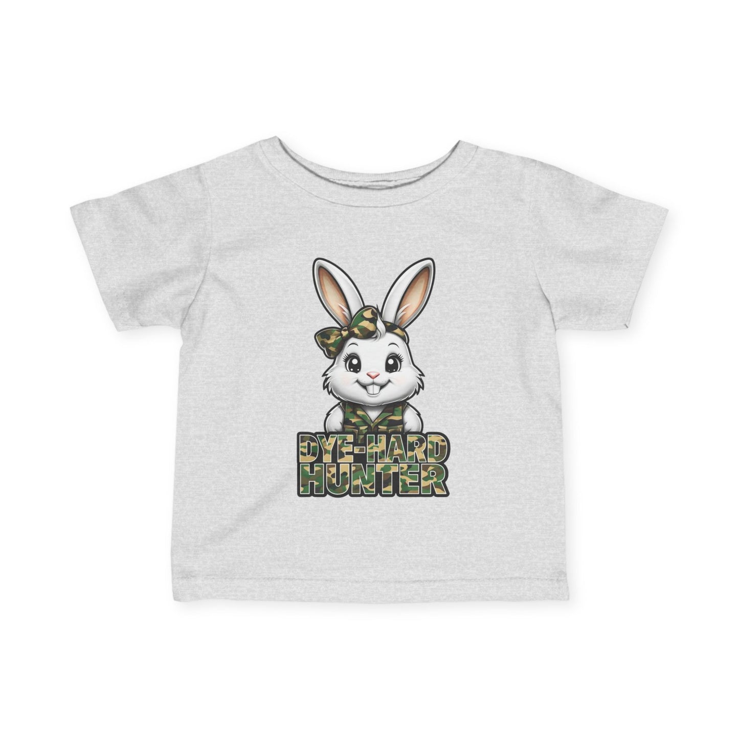Dye-Hard Girl Hunter Infant Tee - Cute Bunny T-Shirt for Little Outdoorsy Kids