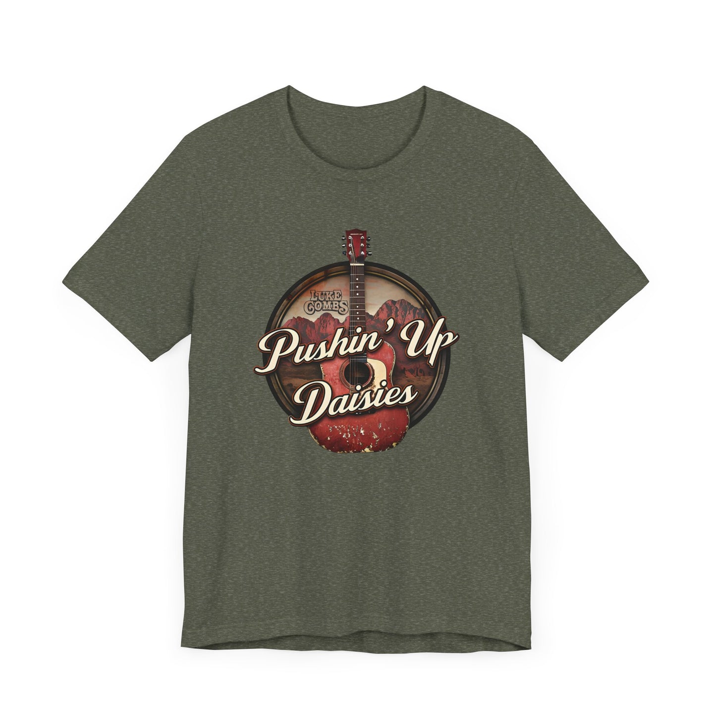 Pushin' Up Daisies Graphic T-Shirt, Gift for Musicians, Unisex Casual Wear, Music Lover's Apparel, Concerts