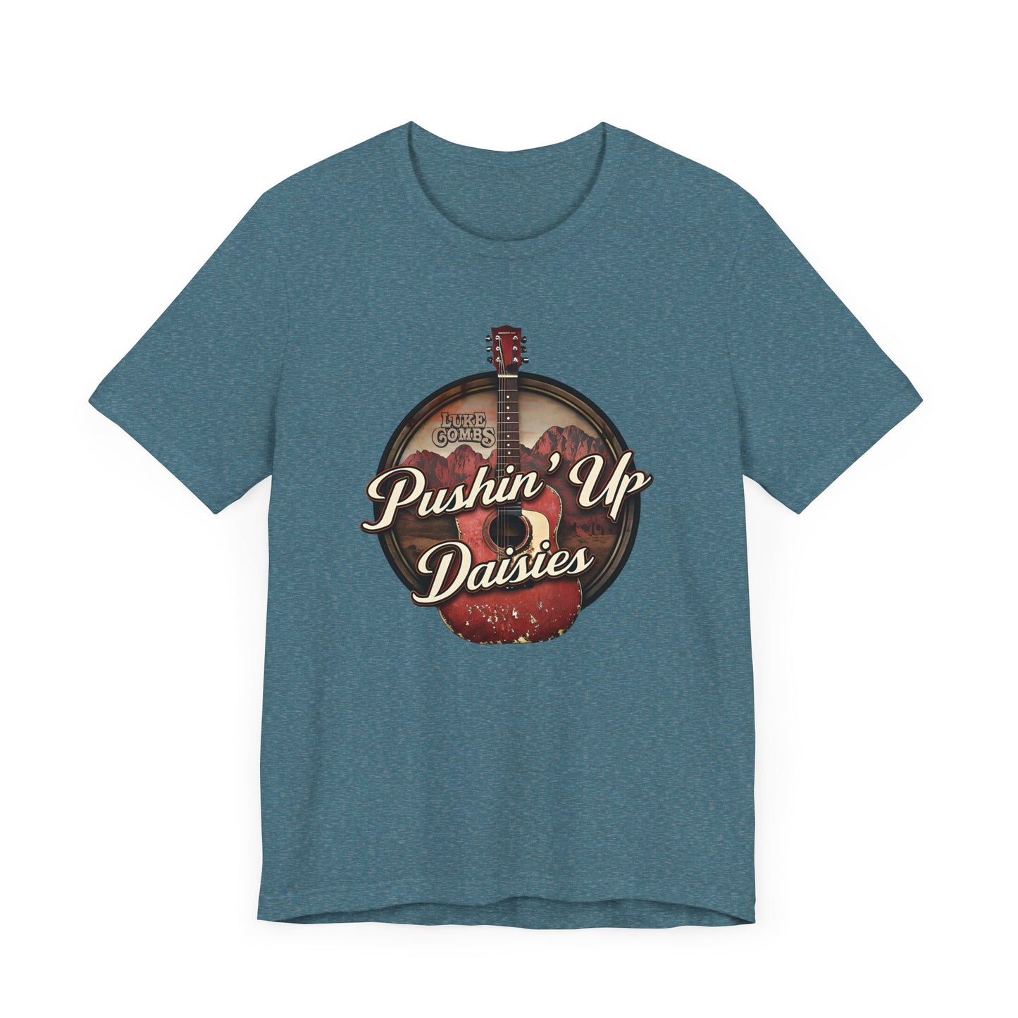 Pushin' Up Daisies Graphic T-Shirt, Gift for Musicians, Unisex Casual Wear, Music Lover's Apparel, Concerts