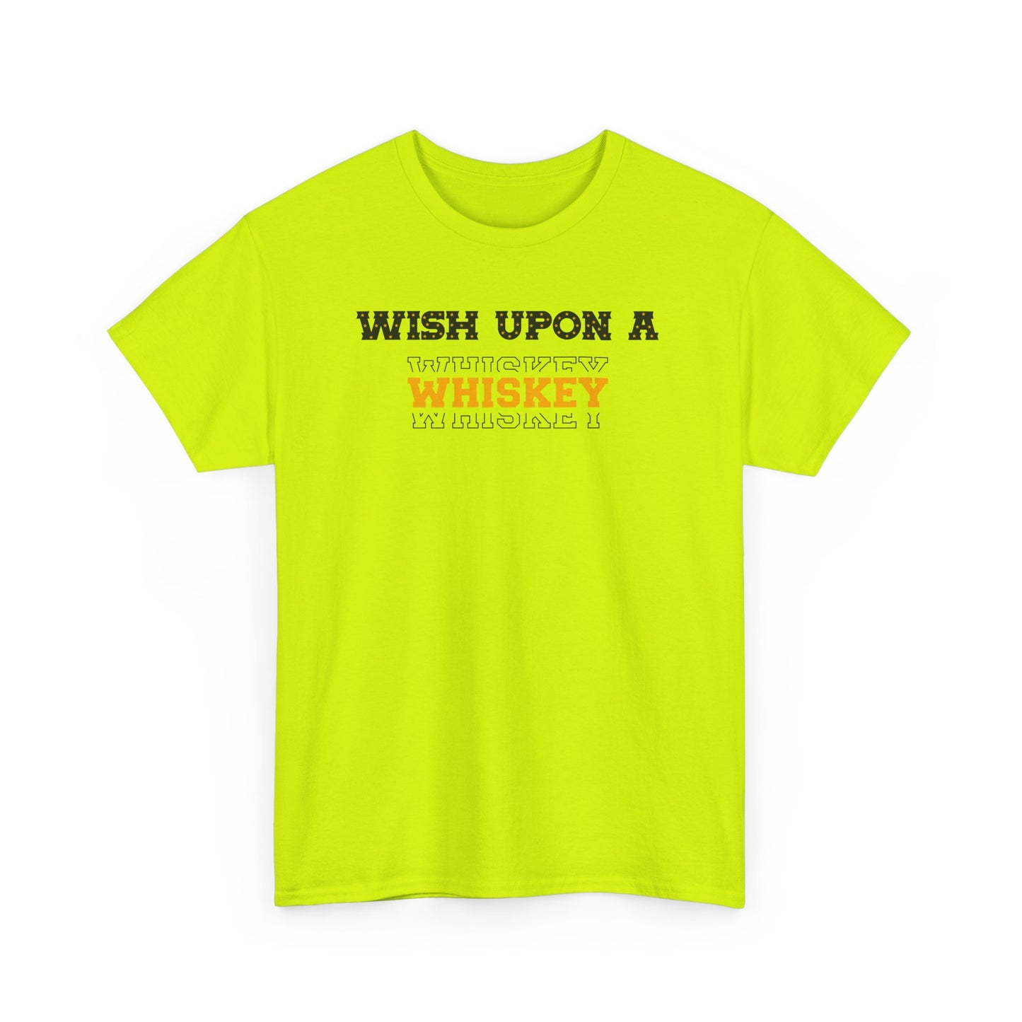 Wish Upon a Whiskey Unisex Heavy Cotton Tee, Funny Drinking Shirt, Gift for Whiskey Lovers, Bar Night Tee, Unique Birthday