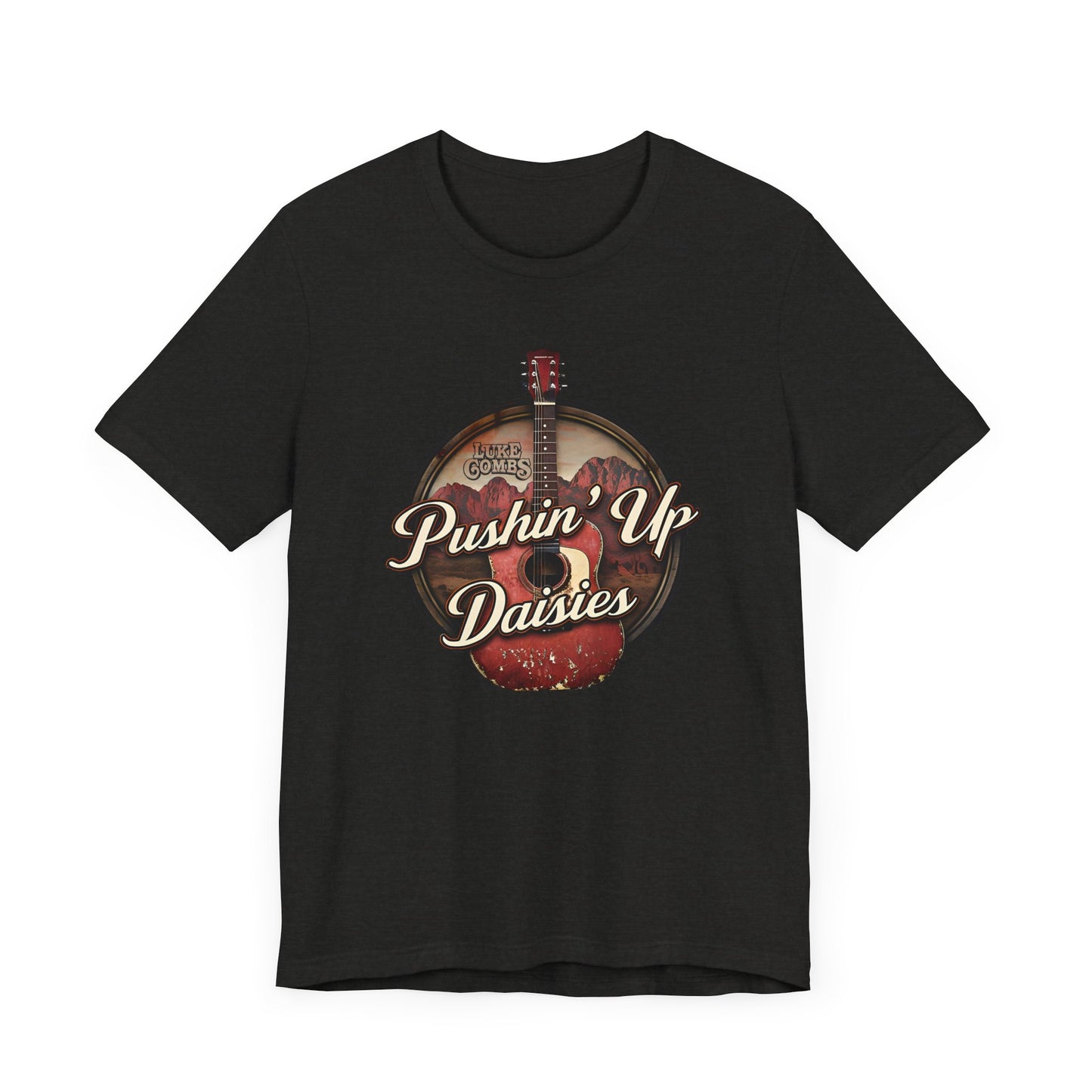 Pushin' Up Daisies Graphic T-Shirt, Gift for Musicians, Unisex Casual Wear, Music Lover's Apparel, Concerts