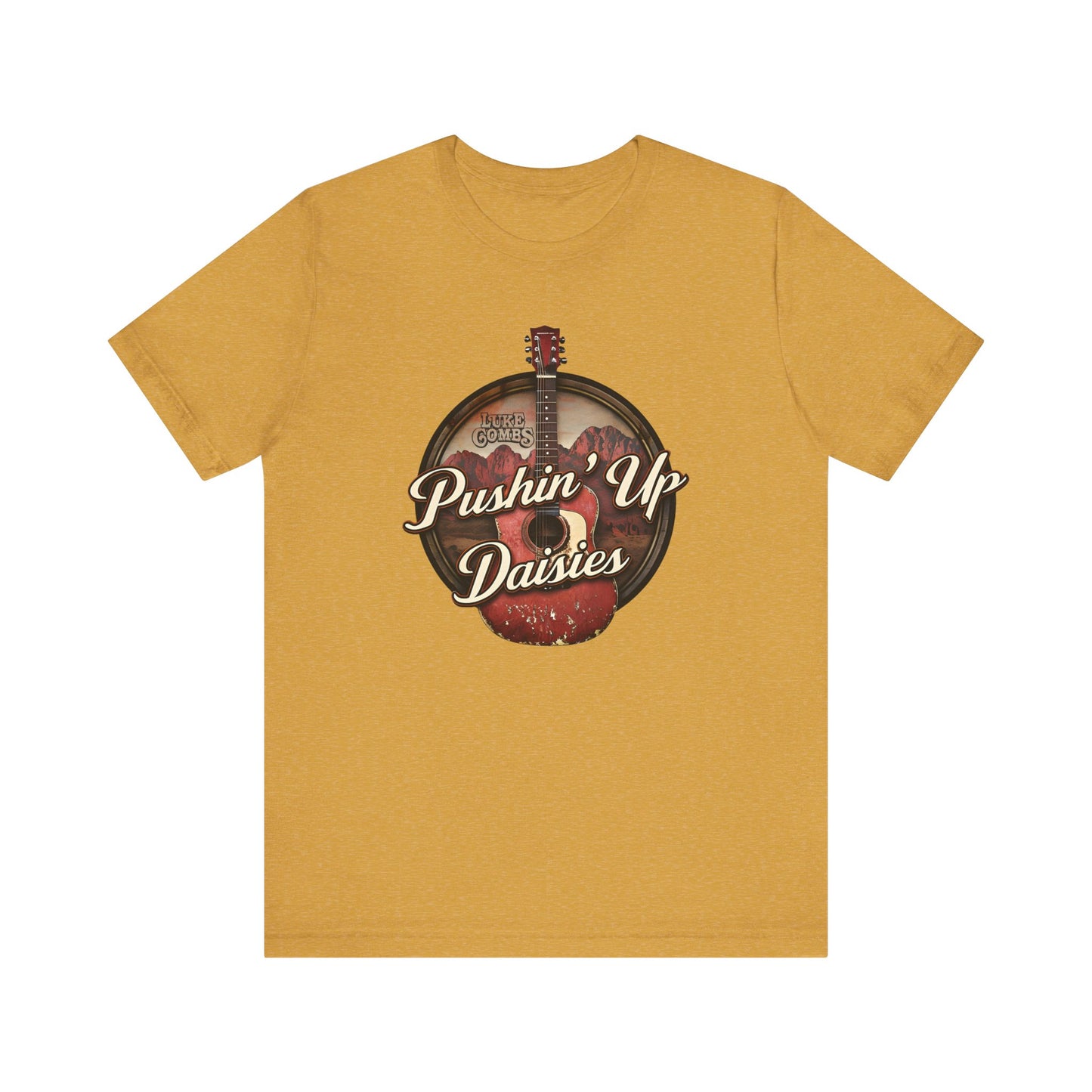 Pushin' Up Daisies Graphic T-Shirt, Gift for Musicians, Unisex Casual Wear, Music Lover's Apparel, Concerts