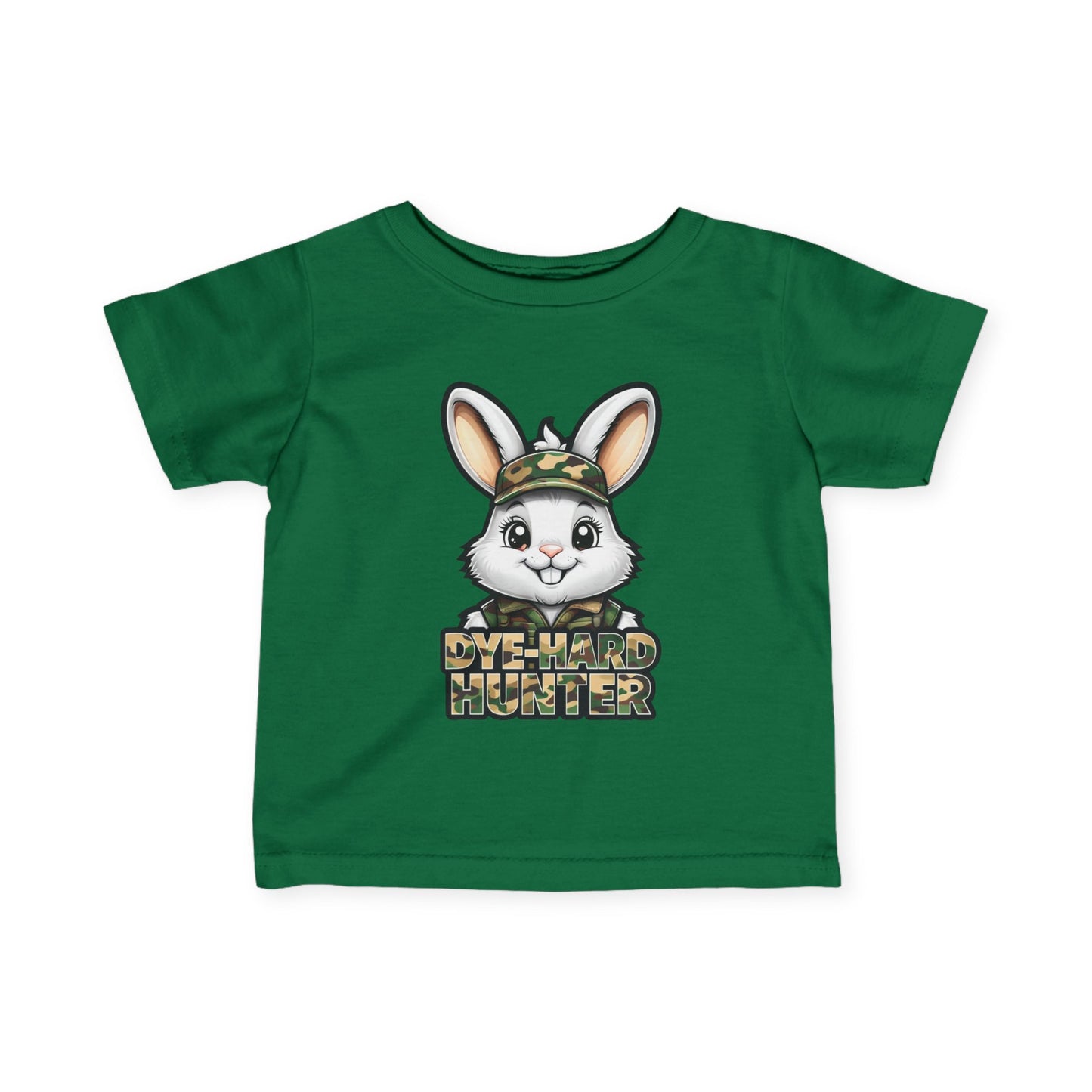 Dye-Hard Hunter Infant Tee - Cute Bunny T-Shirt for Little Outdoorsy Kids