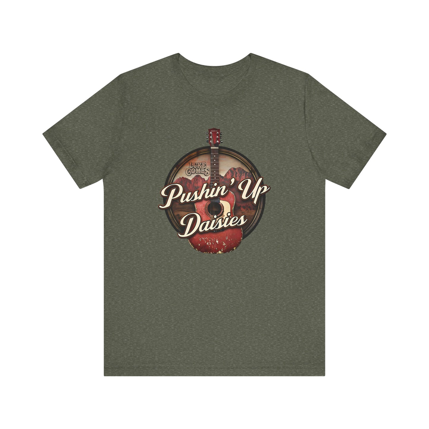 Pushin' Up Daisies Graphic T-Shirt, Gift for Musicians, Unisex Casual Wear, Music Lover's Apparel, Concerts
