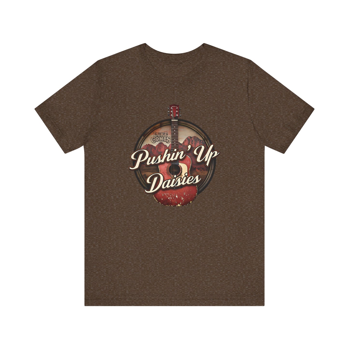 Pushin' Up Daisies Graphic T-Shirt, Gift for Musicians, Unisex Casual Wear, Music Lover's Apparel, Concerts