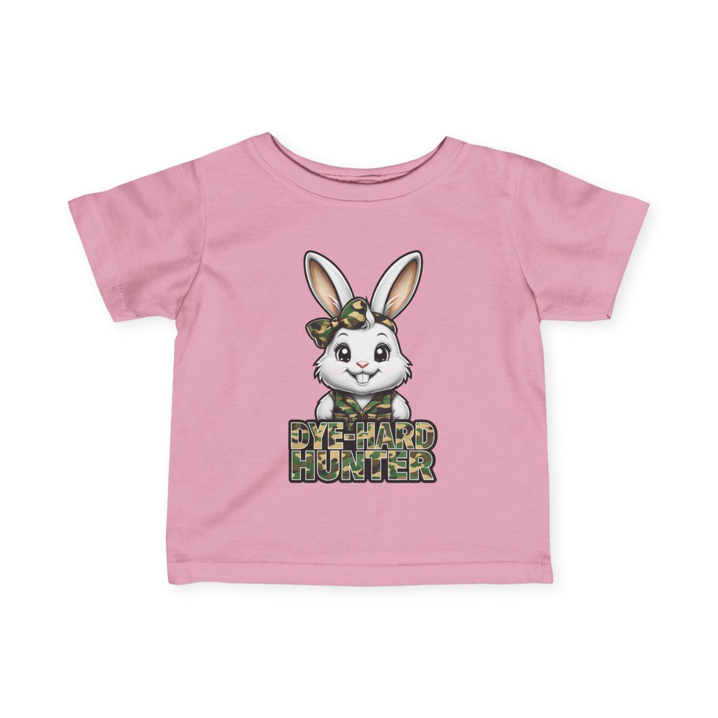 Dye-Hard Girl Hunter Infant Tee - Cute Bunny T-Shirt for Little Outdoorsy Kids