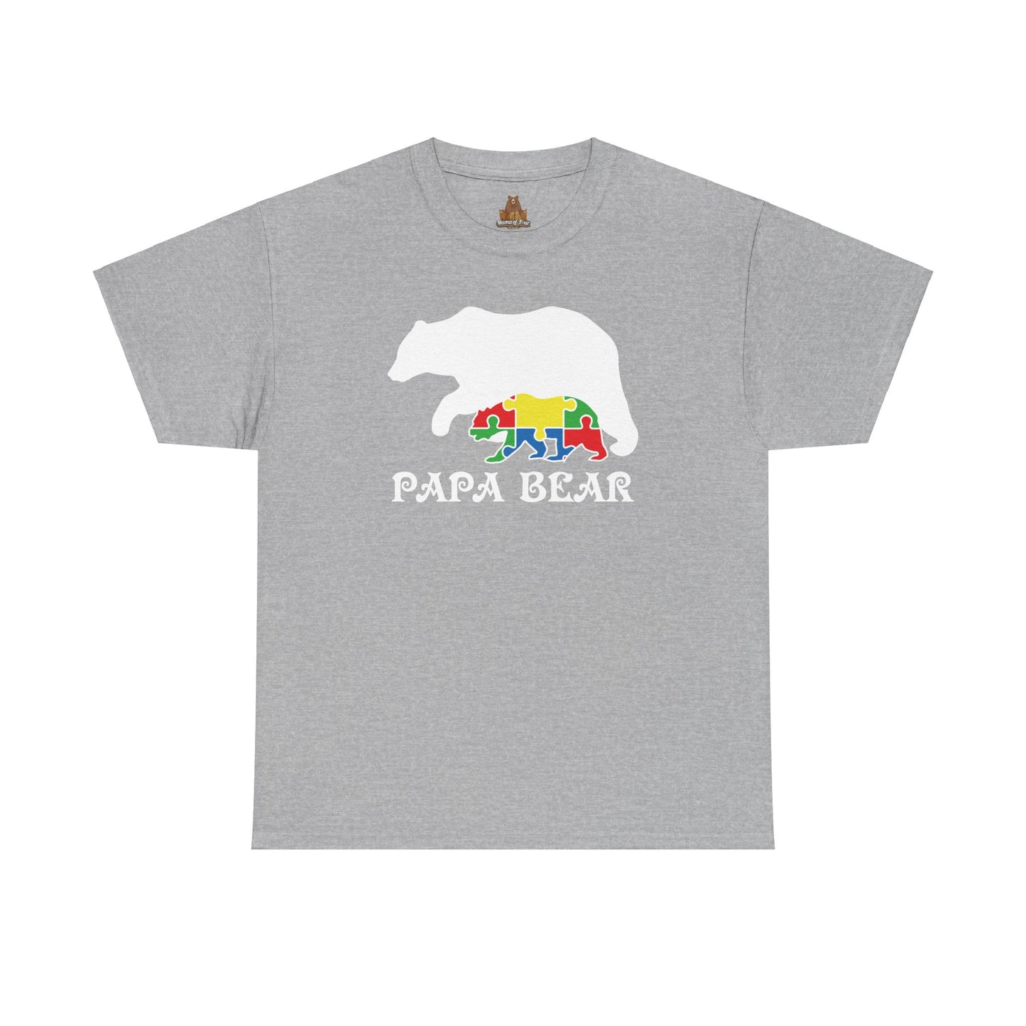 Autism Papa Bear Unisex Tee, Autism Awareness Shirt, Autism Support Apparel, Autism Dad Gift, Autism Advocate Top