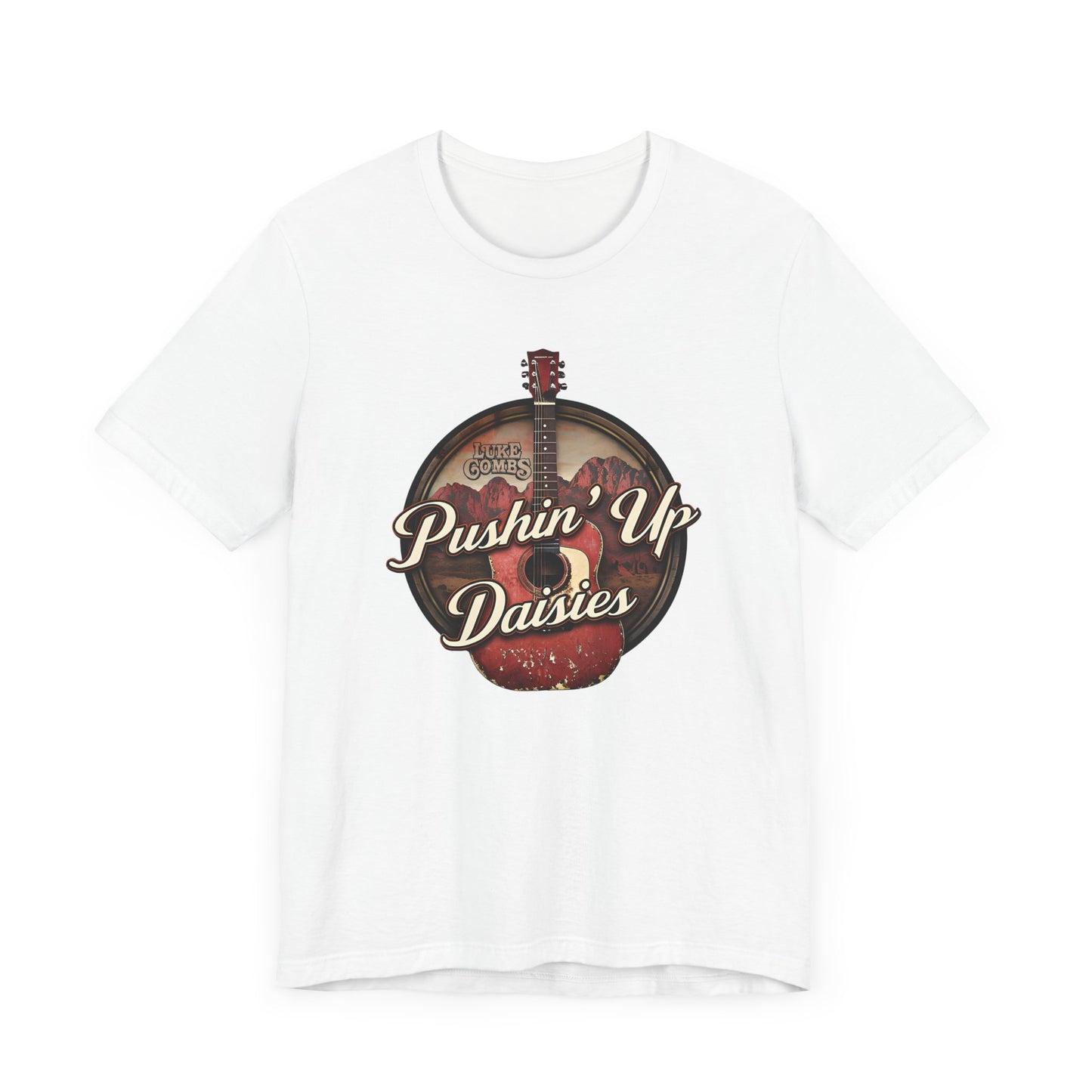 Pushin' Up Daisies Graphic T-Shirt, Gift for Musicians, Unisex Casual Wear, Music Lover's Apparel, Concerts