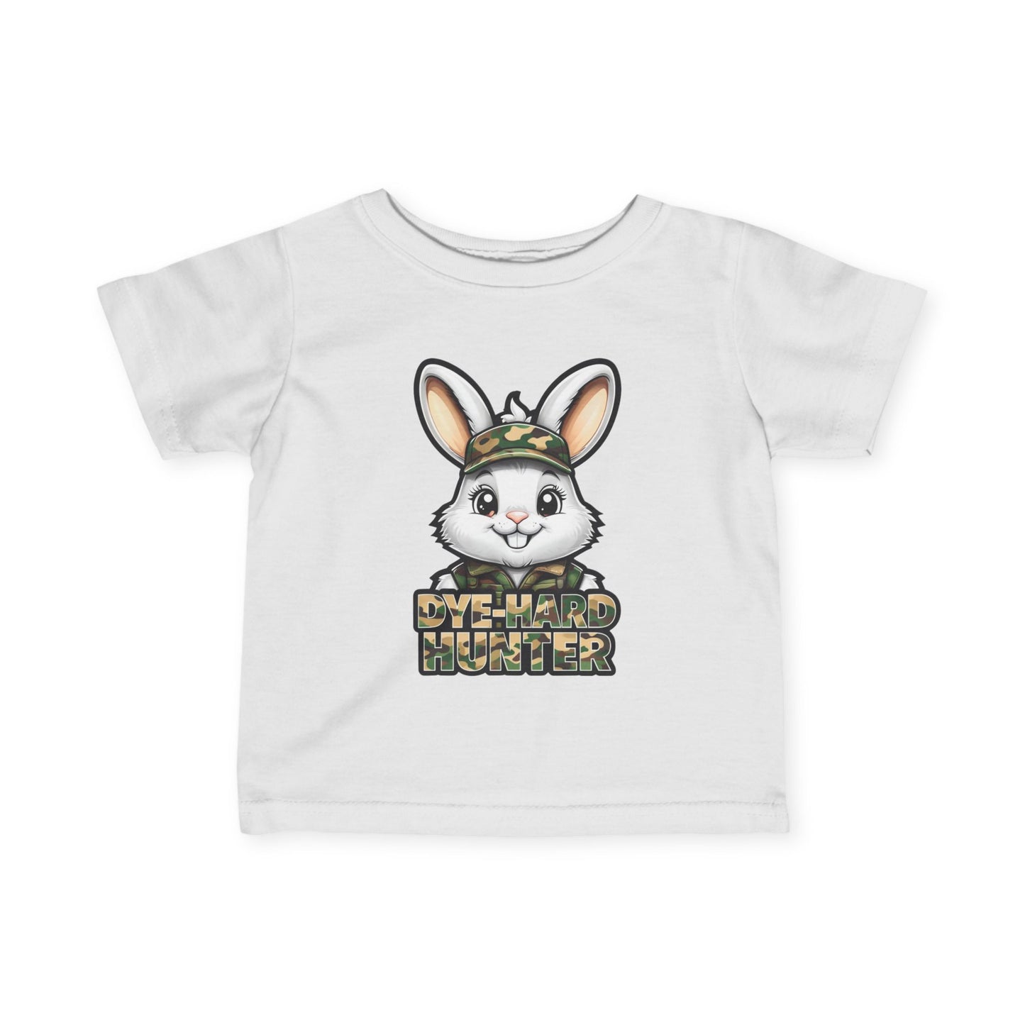 Dye-Hard Hunter Infant Tee - Cute Bunny T-Shirt for Little Outdoorsy Kids