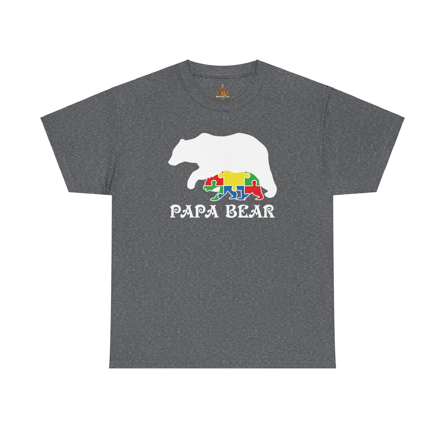 Autism Papa Bear Unisex Tee, Autism Awareness Shirt, Autism Support Apparel, Autism Dad Gift, Autism Advocate Top