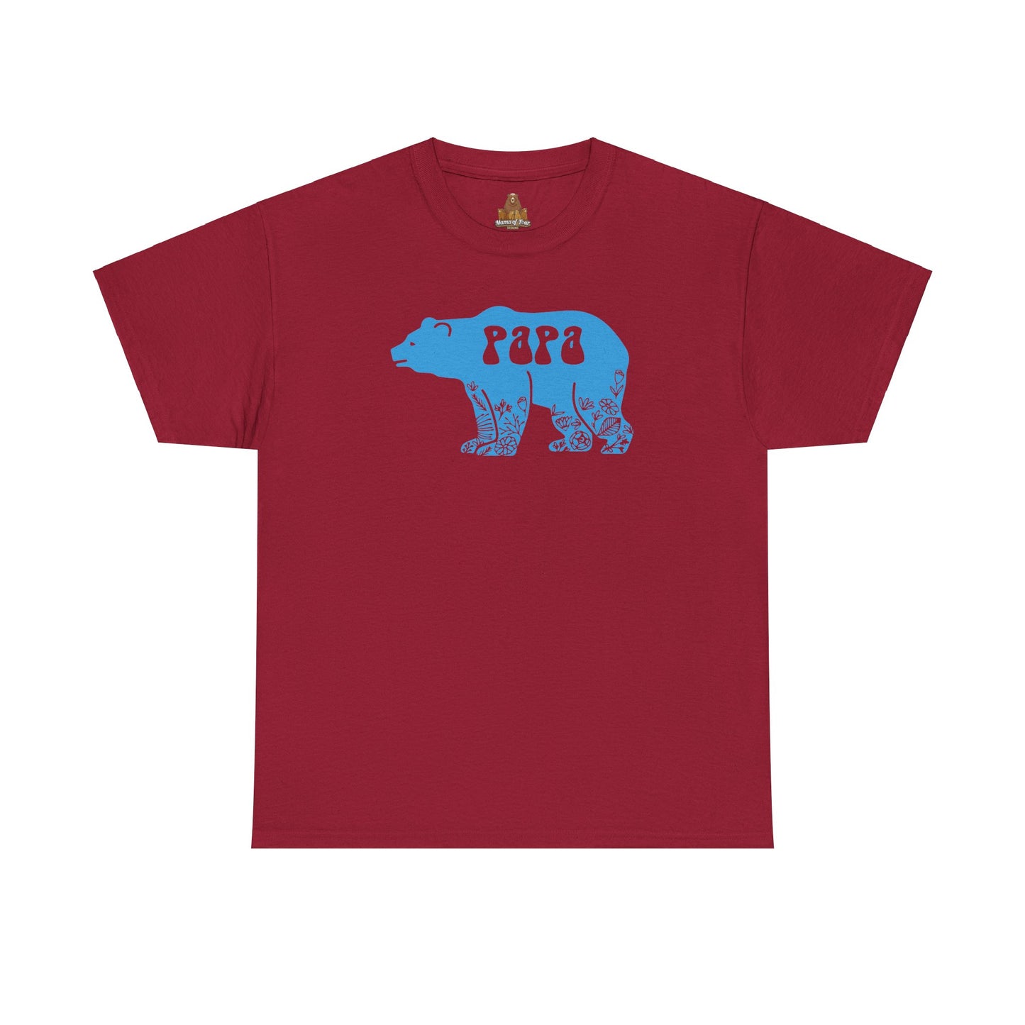 Floral Papa Bear T-Shirt, Daddy Tee, Father's Day Gift, Family Matching Shirt, Dad Birthday Present