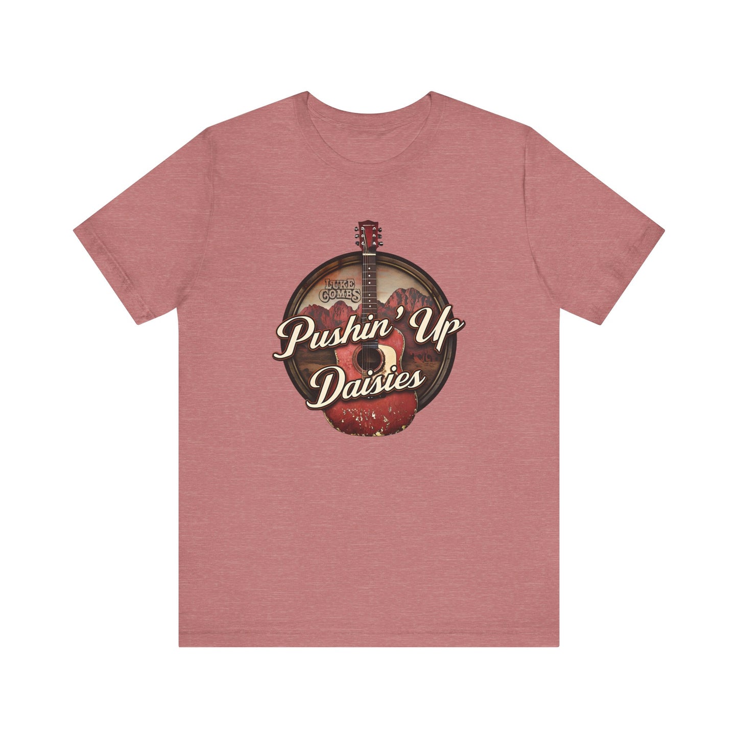 Pushin' Up Daisies Graphic T-Shirt, Gift for Musicians, Unisex Casual Wear, Music Lover's Apparel, Concerts