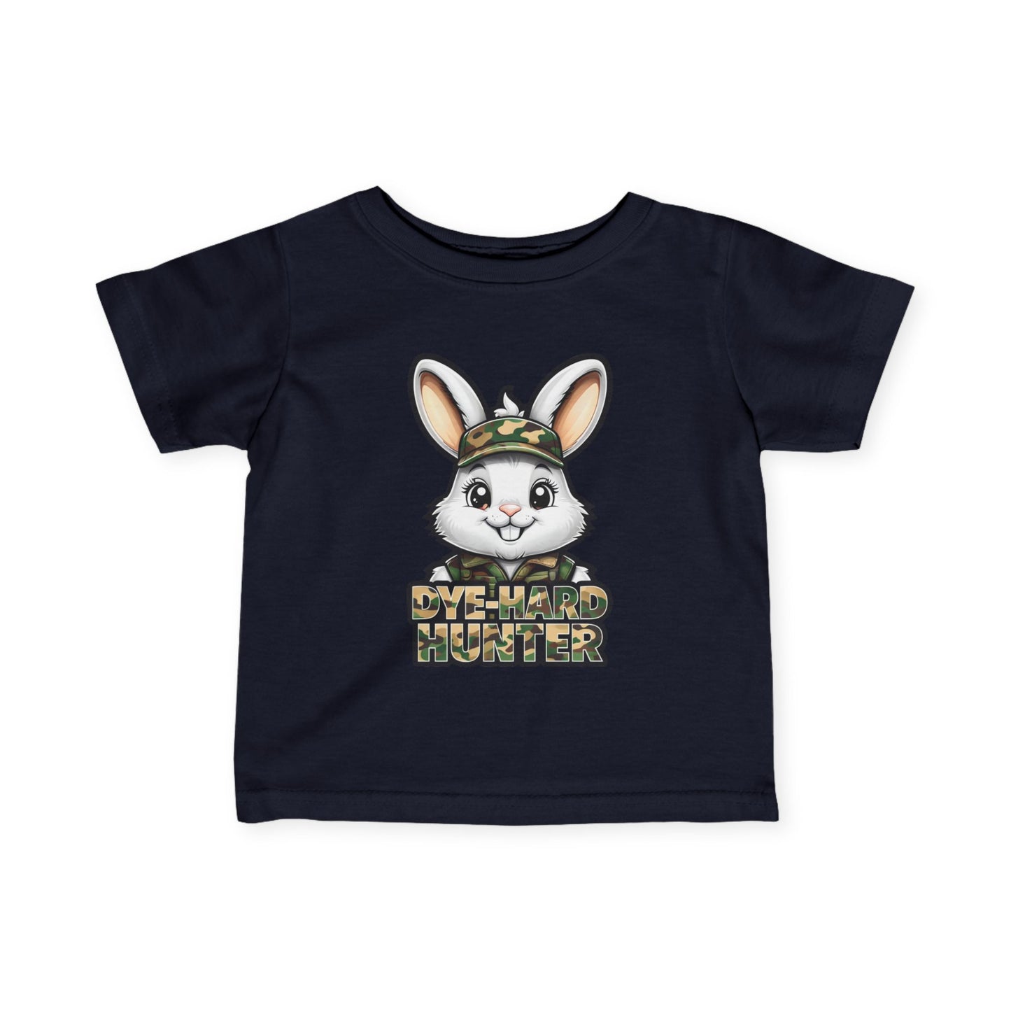 Dye-Hard Hunter Infant Tee - Cute Bunny T-Shirt for Little Outdoorsy Kids
