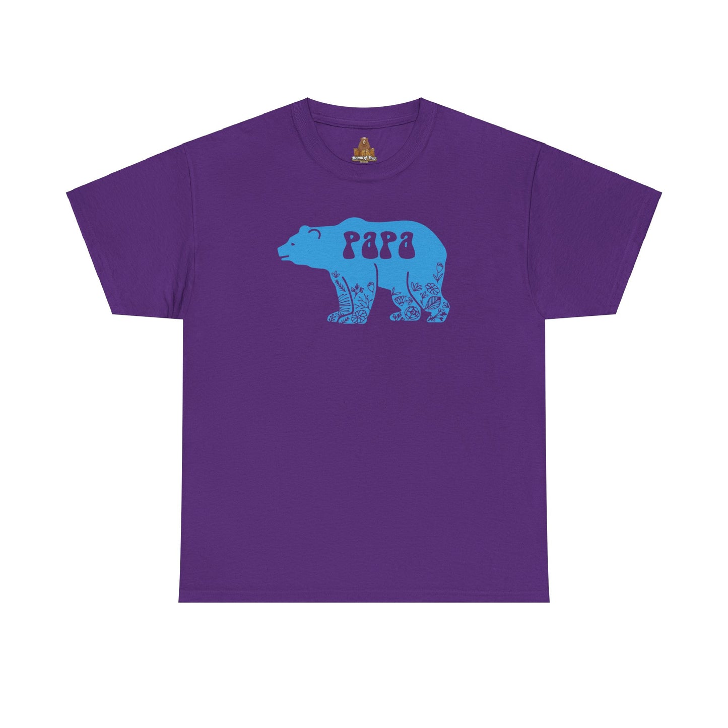 Floral Papa Bear T-Shirt, Daddy Tee, Father's Day Gift, Family Matching Shirt, Dad Birthday Present