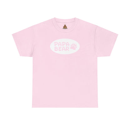 Papa Bear with Claw Print - Unisex Heavy Cotton Tee