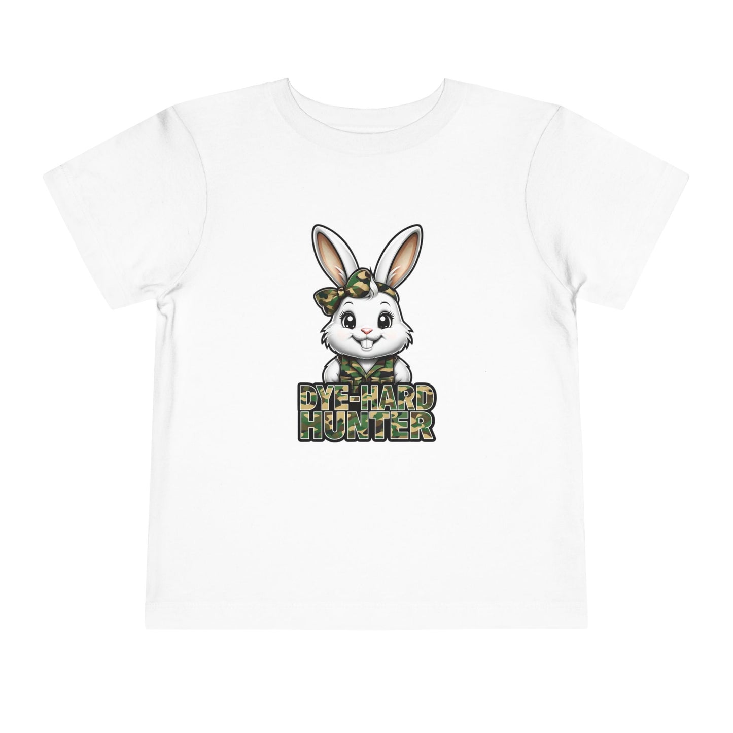 Toddler Camo Bunny Tee - 'Die-Hard Hunter' Short Sleeve Shirt