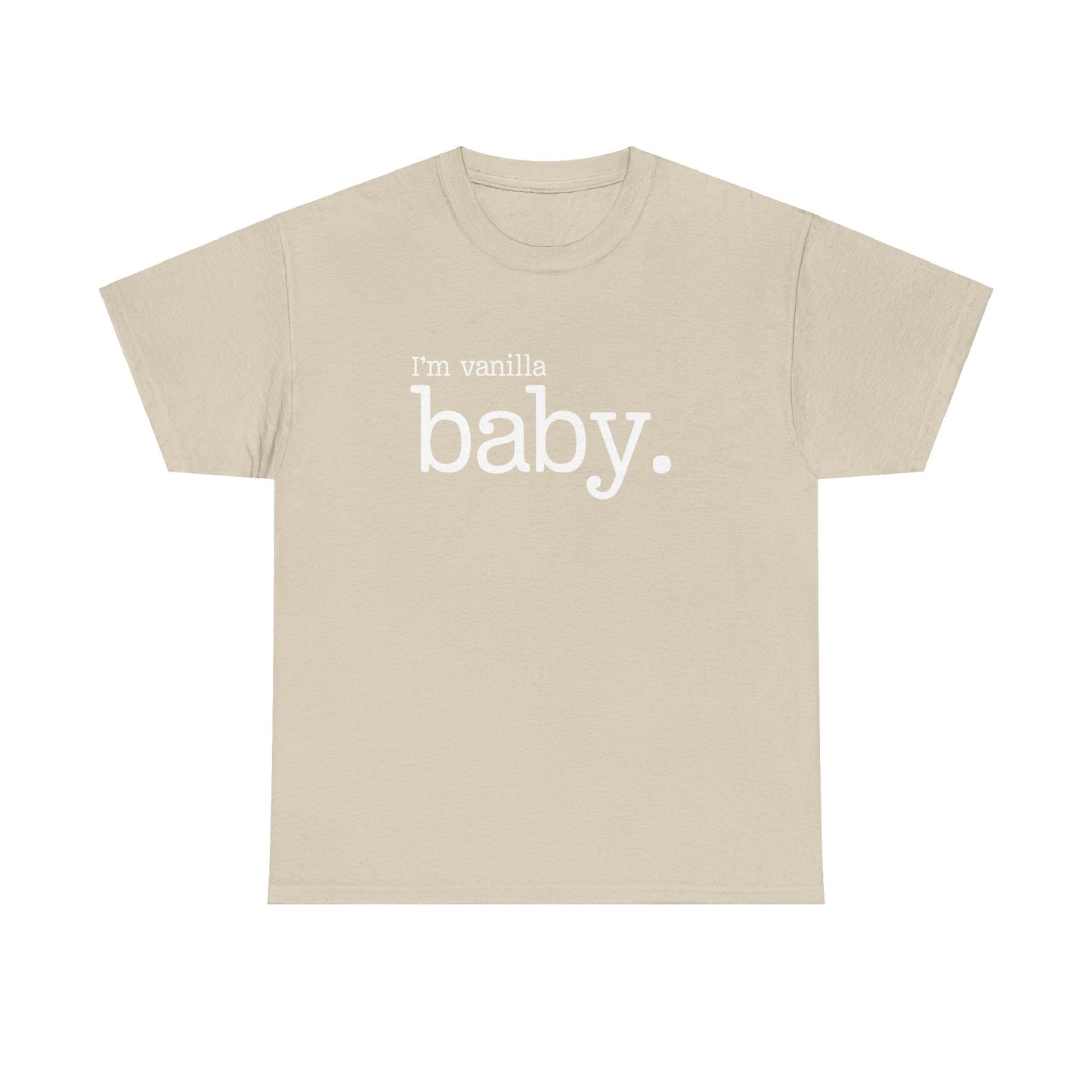 Vanilla Baby Unisex Heavy Cotton Tee, I'm Vanilla Shirt, Gender Neutral Toddler Tshirt, Neutral Baby Clothes, Soft Cotton