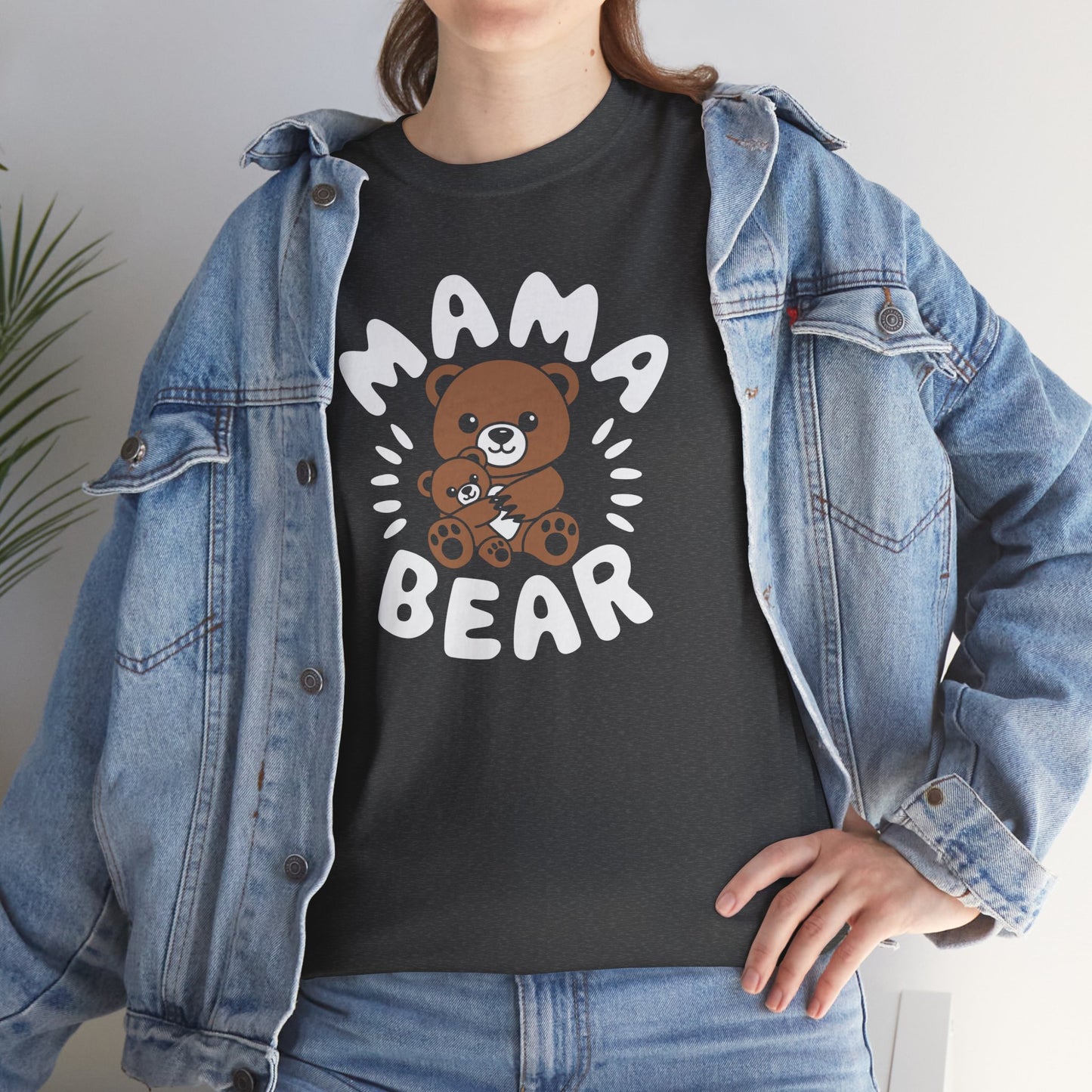 Mama Bear with a Cute Teddy Bear - T-Shirt, Mom Gift, Mother's Day Shirt, Family Apparel, Cute Tee