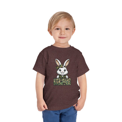 Toddler Camo Bunny Tee - 'Die-Hard Hunter' Short Sleeve Shirt
