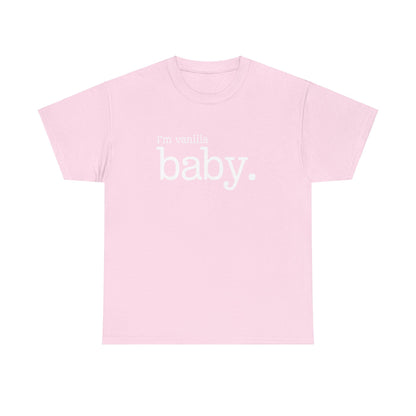 Vanilla Baby Unisex Heavy Cotton Tee, I'm Vanilla Shirt, Gender Neutral Toddler Tshirt, Neutral Baby Clothes, Soft Cotton