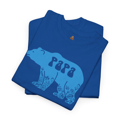 Floral Papa Bear T-Shirt, Daddy Tee, Father's Day Gift, Family Matching Shirt, Dad Birthday Present