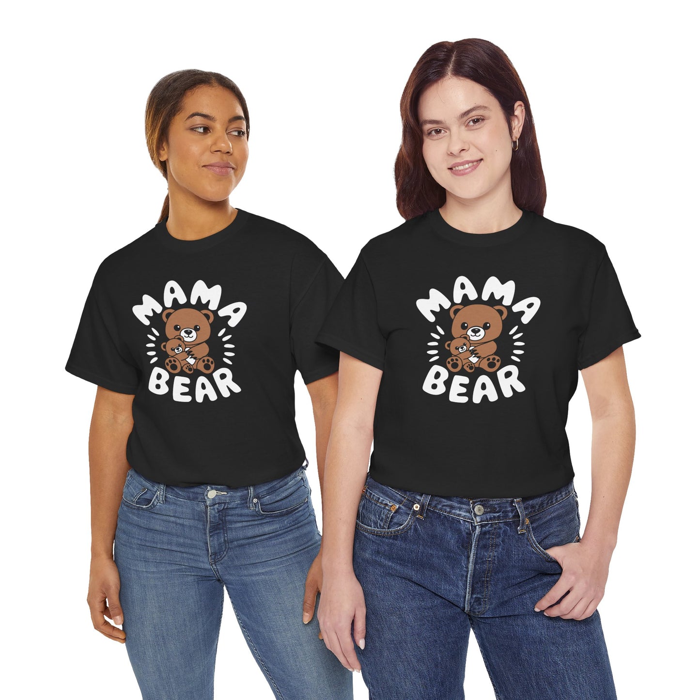 Mama Bear with a Cute Teddy Bear - T-Shirt, Mom Gift, Mother's Day Shirt, Family Apparel, Cute Tee