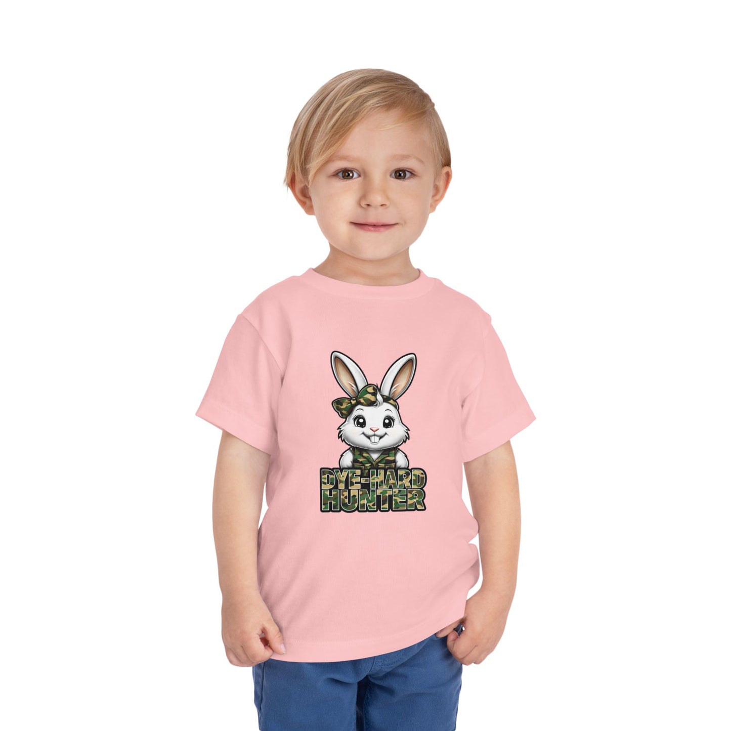 Toddler Camo Bunny Tee - 'Die-Hard Hunter' Short Sleeve Shirt