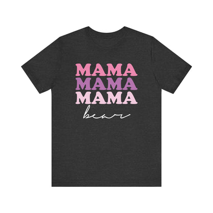 Mama Bear Womens Jersey T-Shirt, Mom Gift, Mother's Day Tee, Family Shirt, Bella Canvas Top