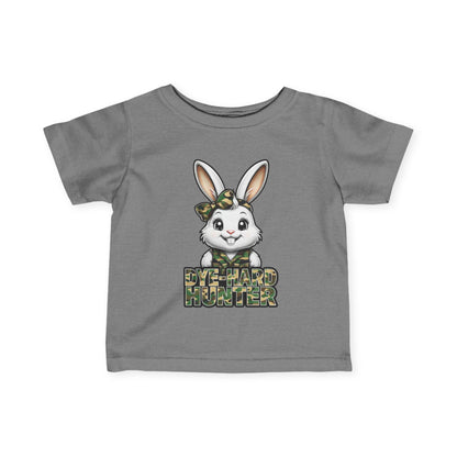 Dye-Hard Girl Hunter Infant Tee - Cute Bunny T-Shirt for Little Outdoorsy Kids