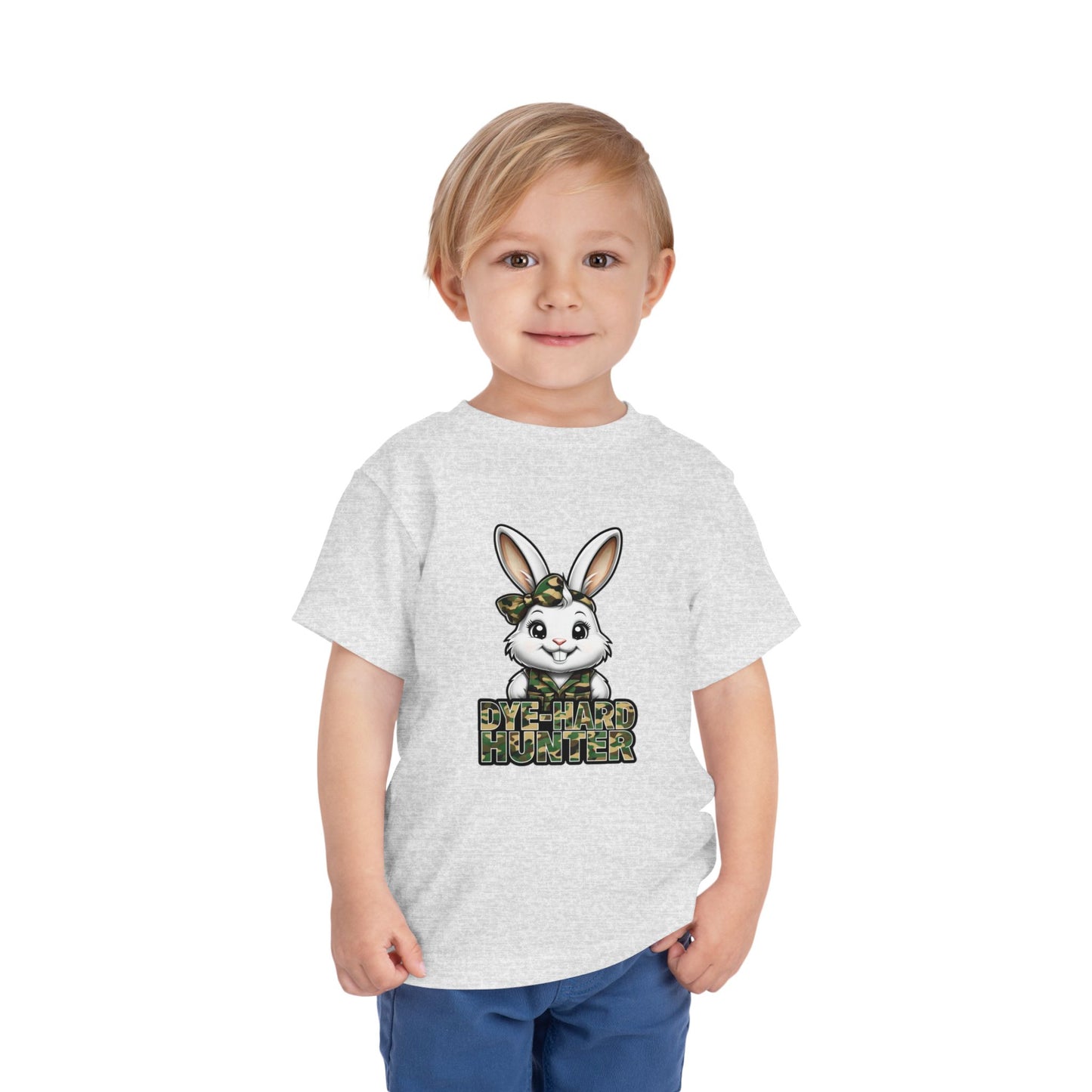 Toddler Camo Bunny Tee - 'Die-Hard Hunter' Short Sleeve Shirt