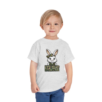 Toddler Camo Bunny Tee - 'Die-Hard Hunter' Short Sleeve Shirt