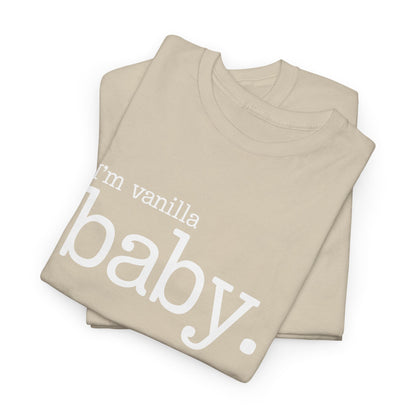 Vanilla Baby Unisex Heavy Cotton Tee, I'm Vanilla Shirt, Gender Neutral Toddler Tshirt, Neutral Baby Clothes, Soft Cotton