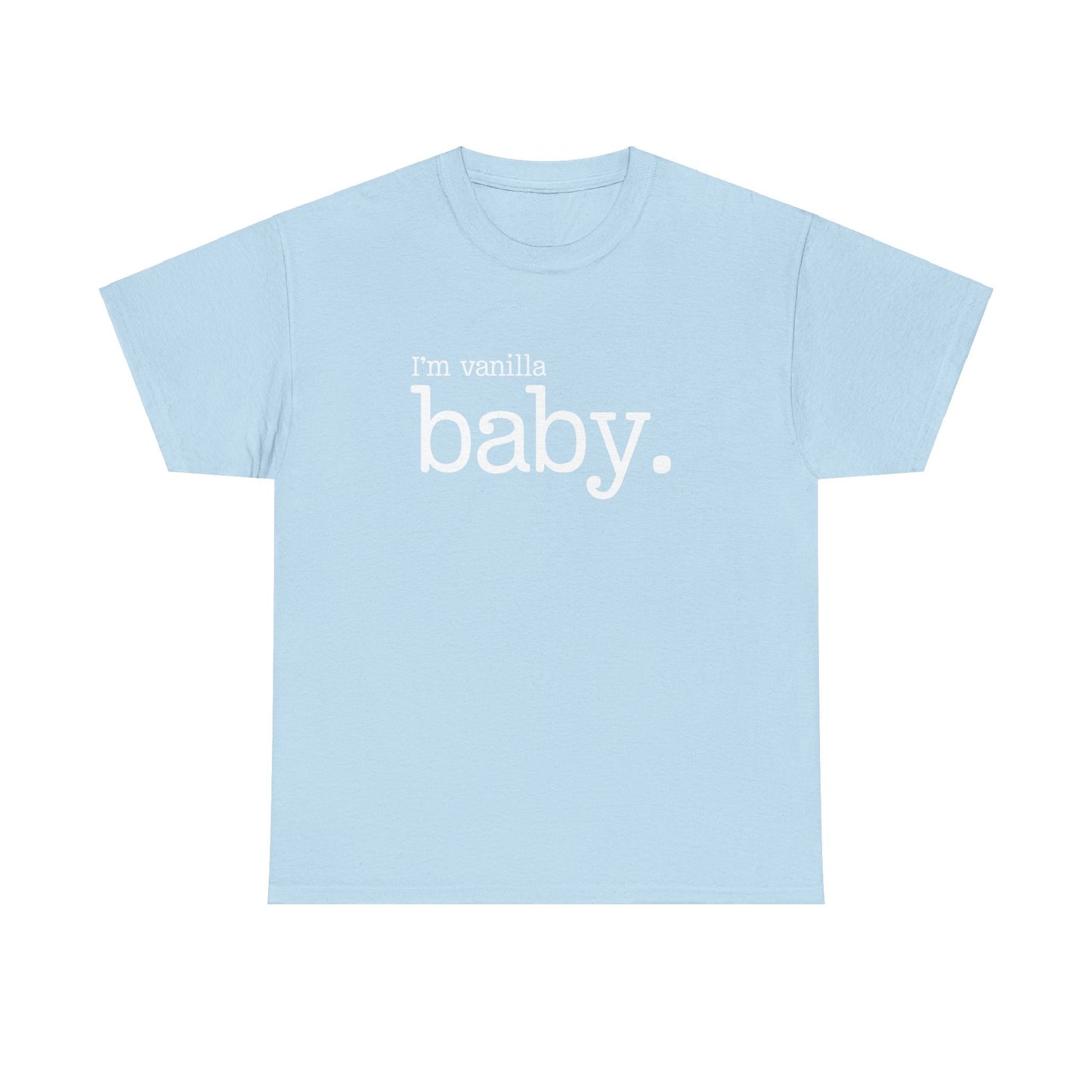 Vanilla Baby Unisex Heavy Cotton Tee, I'm Vanilla Shirt, Gender Neutral Toddler Tshirt, Neutral Baby Clothes, Soft Cotton