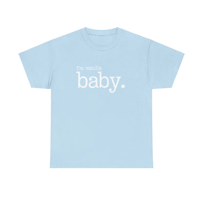 Vanilla Baby Unisex Heavy Cotton Tee, I'm Vanilla Shirt, Gender Neutral Toddler Tshirt, Neutral Baby Clothes, Soft Cotton