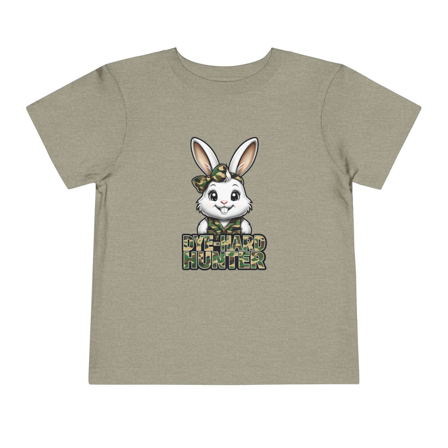Toddler Camo Bunny Tee - 'Die-Hard Hunter' Short Sleeve Shirt