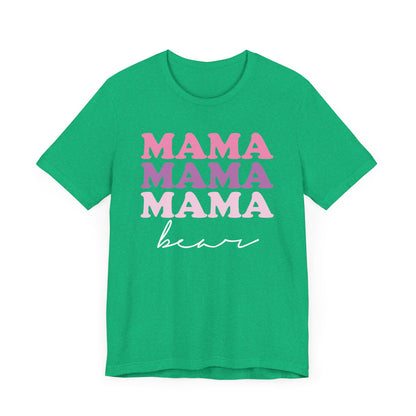 Mama Bear Womens Jersey T-Shirt, Mom Gift, Mother's Day Tee, Family Shirt, Bella Canvas Top
