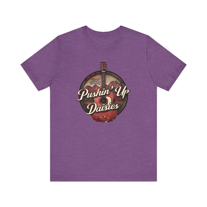 Pushin' Up Daisies Graphic T-Shirt, Gift for Musicians, Unisex Casual Wear, Music Lover's Apparel, Concerts