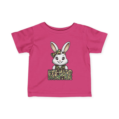 Dye-Hard Girl Hunter Infant Tee - Cute Bunny T-Shirt for Little Outdoorsy Kids