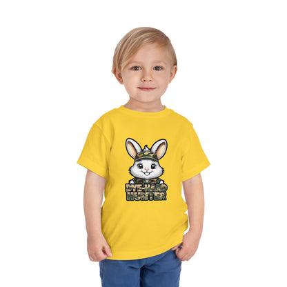 Dye-Hard Hunter Toddler Tee - Fun Camo Bunny Shirt for Kids