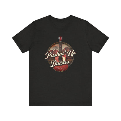 Pushin' Up Daisies Graphic T-Shirt, Gift for Musicians, Unisex Casual Wear, Music Lover's Apparel, Concerts