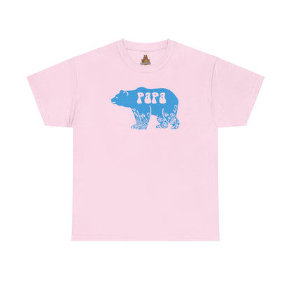 Floral Papa Bear T-Shirt, Daddy Tee, Father's Day Gift, Family Matching Shirt, Dad Birthday Present