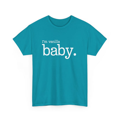Vanilla Baby Unisex Heavy Cotton Tee, I'm Vanilla Shirt, Gender Neutral Toddler Tshirt, Neutral Baby Clothes, Soft Cotton