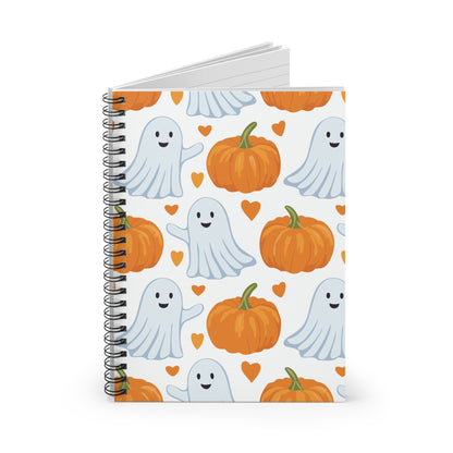 Ghose and Pumpkins Spiral Notebook - Ruled Line