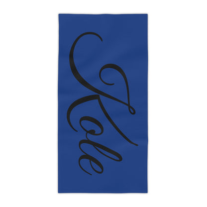 Kole Dark Blue Beach Towel with Elegant Name Design - Perfect Summer Accessory