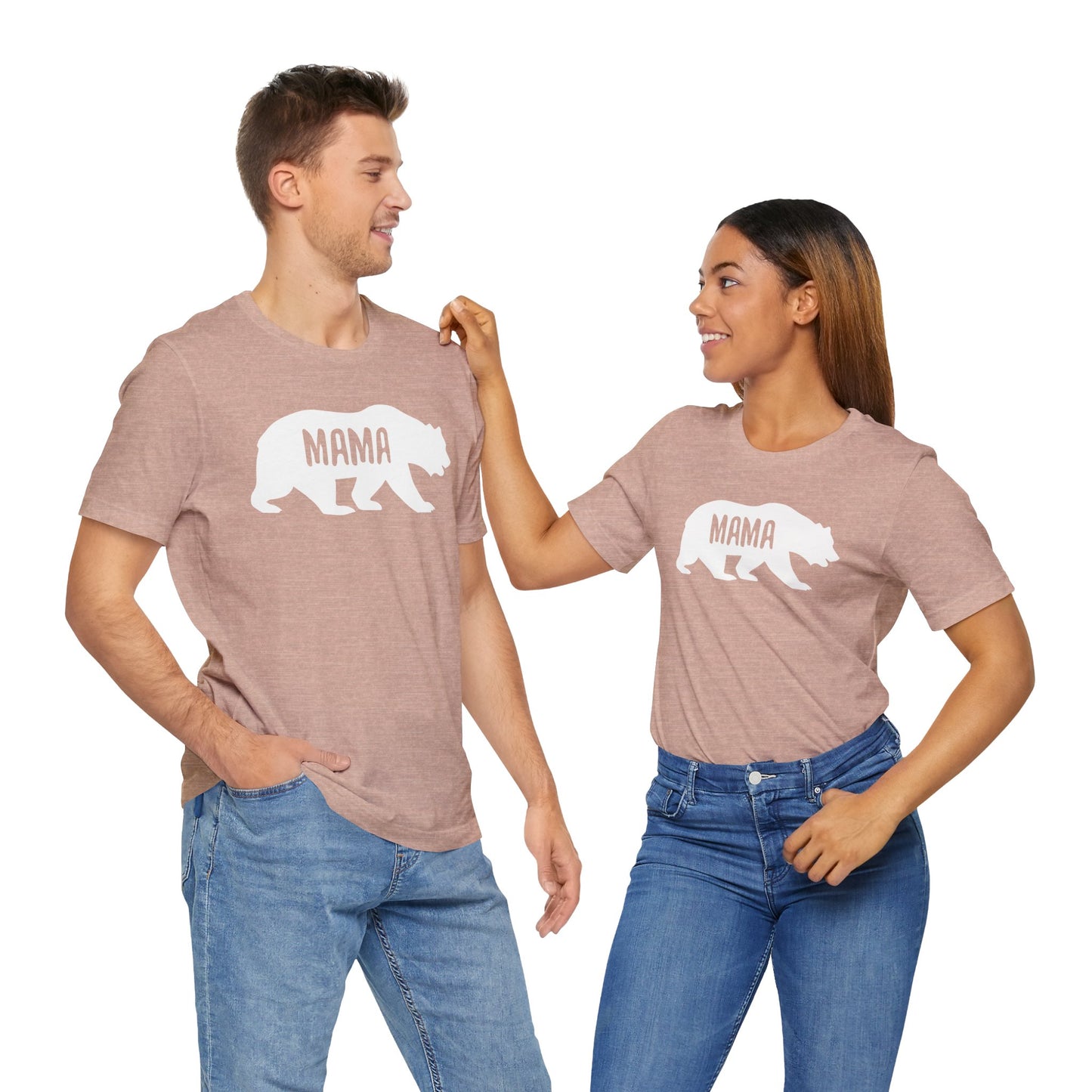 Mama Bear Graphic Tee, Women's Shirt, Crew Neck Top, Loose Fit T-Shirt, Short Sleeve Blouse, Summer Apparel