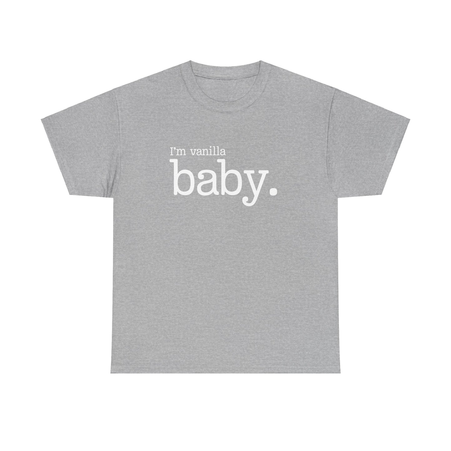 Vanilla Baby Unisex Heavy Cotton Tee, I'm Vanilla Shirt, Gender Neutral Toddler Tshirt, Neutral Baby Clothes, Soft Cotton