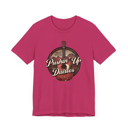 Pushin' Up Daisies Graphic T-Shirt, Gift for Musicians, Unisex Casual Wear, Music Lover's Apparel, Concerts