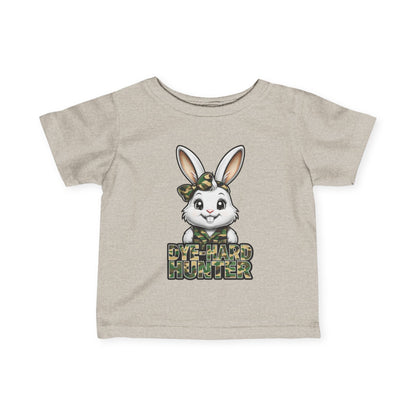 Dye-Hard Girl Hunter Infant Tee - Cute Bunny T-Shirt for Little Outdoorsy Kids