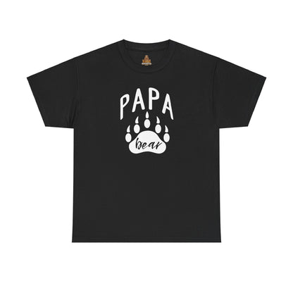 Papa Bear with Claw Print - Unisex Heavy Cotton Tee